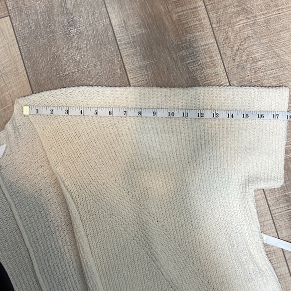 Time and Tru Open Front Sweater Cardigan Cream Size 12 - Picture 6 of 11